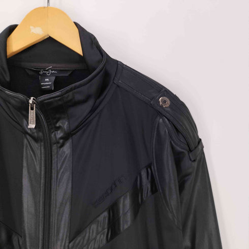 ショーンジョン Sean john 00S エポレット付き コーティング スイッチング トラック ジャケット ジャージ B系 Y2K ビックサイズ メンズ XXL