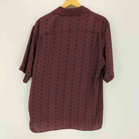 ラッドミュージシャン LAD MUSICIAN SILKY SATIN INKJET OCTAGON OPEN COLLAR SHORT SLEEVE SHIRT メンズ 44