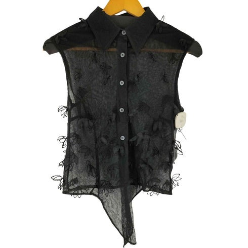 ドルチェアンドガッバーナ DOLCE&GABBANA メッシュフラワー ノースリーブブラウス レディース 28/42