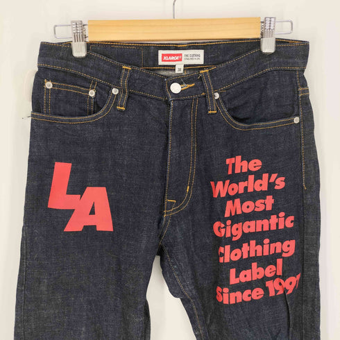 エクストララージ XLARGE 文字 プリント 濃紺 ストレートデニム パンツ メンズ 30