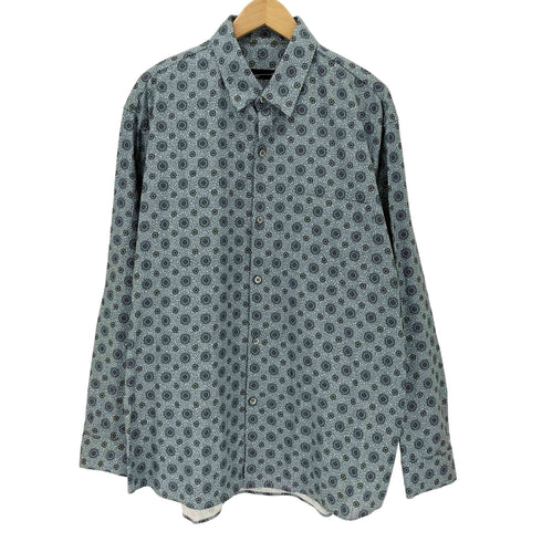 ラッドミュージシャン LAD MUSICIAN 26SS COTTON VIYELLA INKJET LEOPARD BIG SHIRT メンズ 46