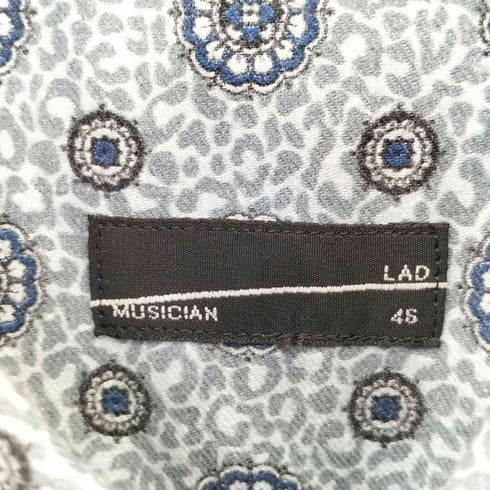ラッドミュージシャン LAD MUSICIAN 26SS COTTON VIYELLA INKJET LEOPARD BIG SHIRT メンズ 46
