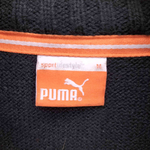 プーマ PUMA ナイロン切り替え ニットブルゾン ジップアップ ジャケット Y2K レディース JPN:M