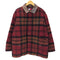 トミーヒルフィガー TOMMY HILFIGER 00S OLD 裏地キルティング 襟レザー ウール チェック カバーオール ジャケット メンズ import:L