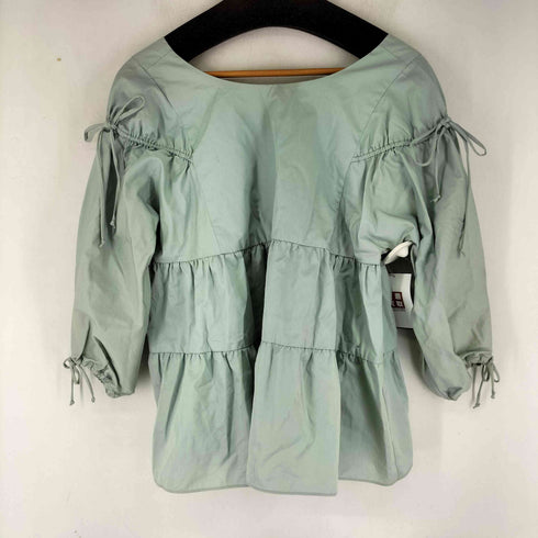 ザラ ZARA バックスキッパー リボンデザイン ブラウス レディース US L