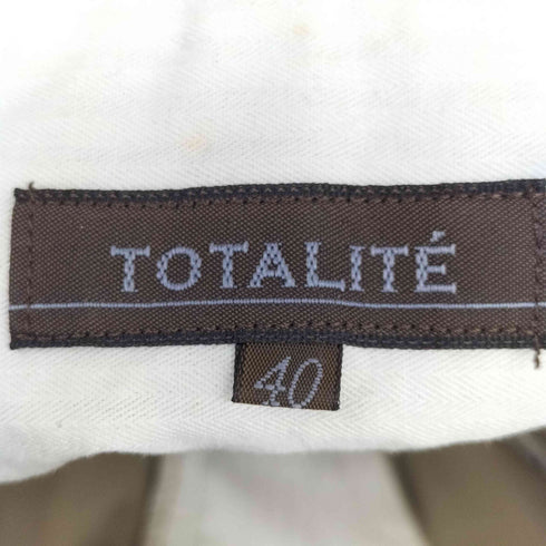 トータリテ TOTALITE センタープレス ローライズ チノパンツ レディース 40