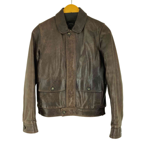 アーペーセー A.P.C. 90-00S イーストバイウエスト期 シープスキン 比翼レザージャケット レディース JPN:S