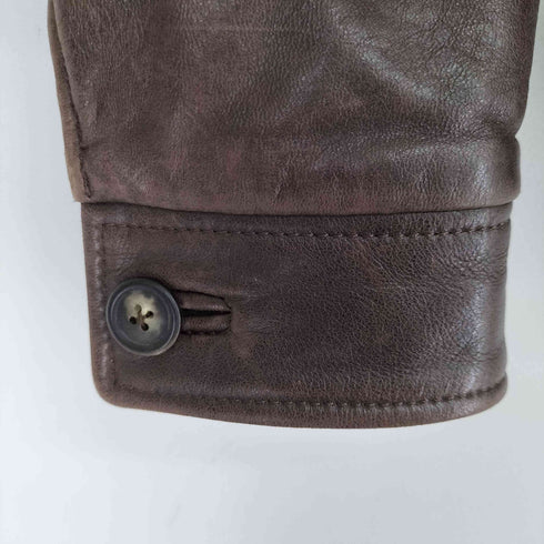 アーペーセー A.P.C. 90-00S イーストバイウエスト期 シープスキン 比翼レザージャケット レディース JPN:S