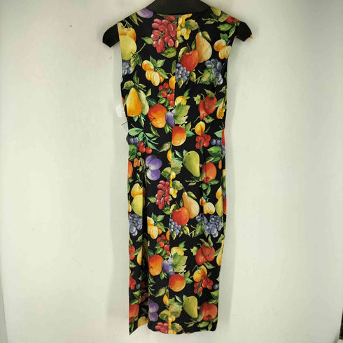ドルチェアンドガッバーナ DOLCE&GABBANA シルク混 フラワープリント ノースリーブワンピース レディース EUR:40