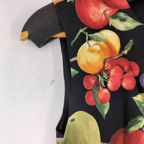 ドルチェアンドガッバーナ DOLCE&GABBANA シルク混 フラワープリント ノースリーブワンピース レディース EUR:40