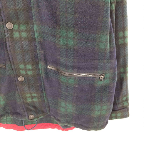 トミーヒルフィガー TOMMY HILFIGER 90-00S OLD ウール チェック マウンテン パーカー ジャケット 裾ドローコード メンズ import:XL