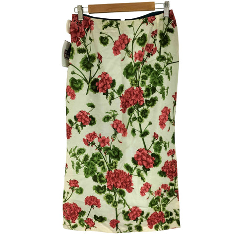 ドルチェアンドガッバーナ DOLCE&GABBANA シルク フラワープリント スカート レディース 40