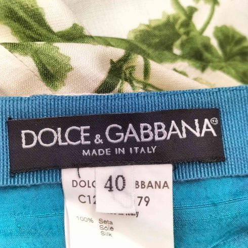 ドルチェアンドガッバーナ DOLCE&GABBANA シルク フラワープリント スカート レディース 40