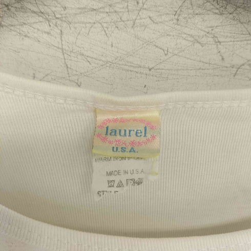 USA製 laurel アートプリント 半袖 Tシャツ レディース