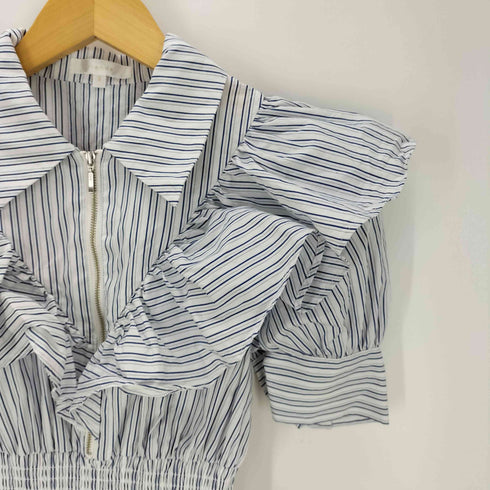 リエンダ rienda 24SS フロント ZIP ハーフ スリーブ SH ミニ OP ワンピース レディース import:S