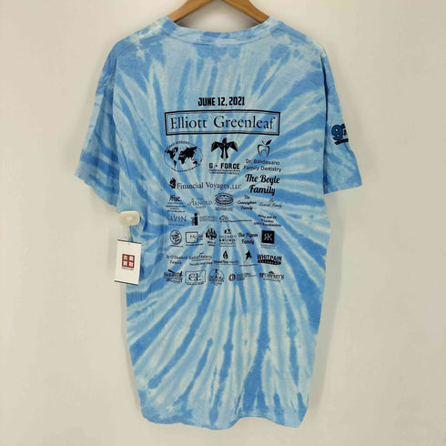 ポートアンドカンパニー PORT and COMPANY 両面プリントタイダイクルーネックTシャツ メンズ import:L