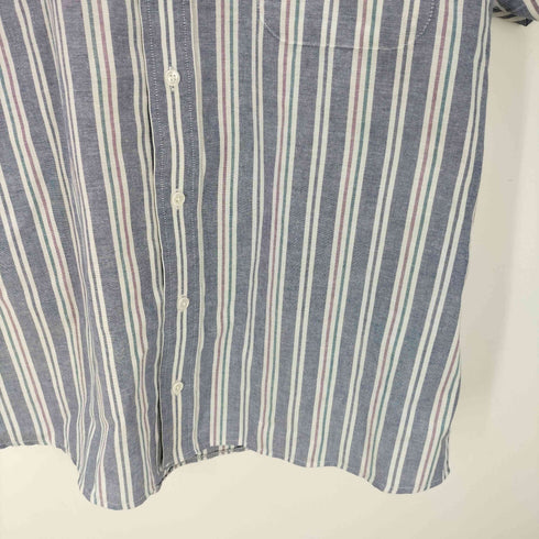 スタッフォード STAFFORD 90S USA製 S/S ストライプ オックスフォード ボックス ボタンダウン シャツ メンズ 18 2/1