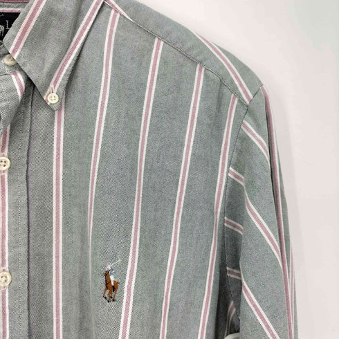 ラルフローレン RALPH LAUREN ポニー ストライプ ボタンダウンシャツ メンズ 16-35