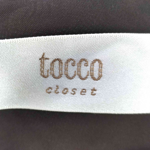 トッコクローゼット tocco closet ウエスト リボン付き パール 装飾 シアー ドット ジャガード × フラワー プリント ギャザー ワンピース レディース JPN:M
