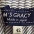 エムズグレイシー Ms GRACY シアサッカー ストライプ プリーツ スカート レディース JPN:40