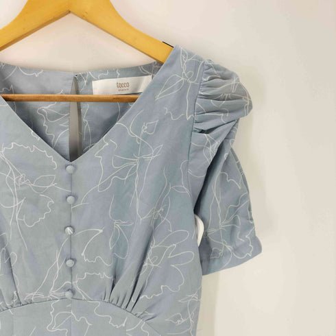 トッコクローゼット tocco closet バックレースアップラインフラワープリントワンピース レディース JPN:M