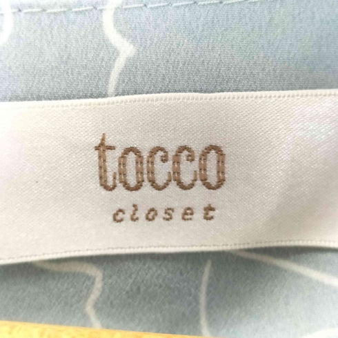 トッコクローゼット tocco closet バックレースアップラインフラワープリントワンピース レディース JPN:M