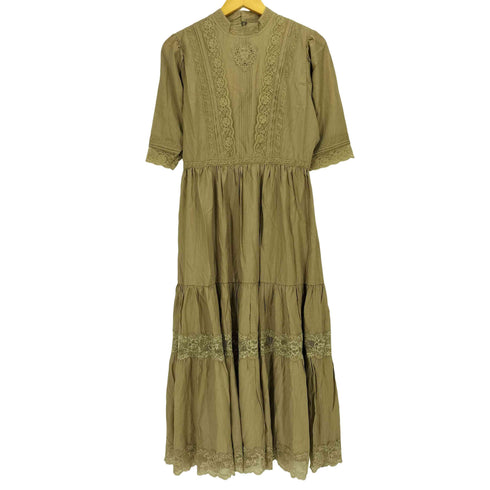 アンアナザーアンジェラス an another angelus レース使いティアード ロング ワンピース レディース FREE