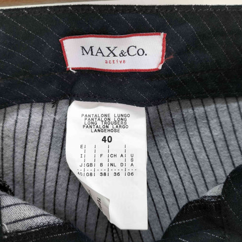 マックスアンドコー MAX&CO. ストライプ フレアスラックス レディース JPN:40