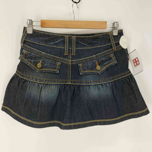 バーバリーブルーレーベル BURBERRY BLUE LABEL フレアデニムスカート レディース UK:25