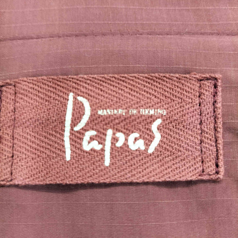 パパス papas ISLAND リップストップ 裏地フリース中綿ジャケット メンズ M