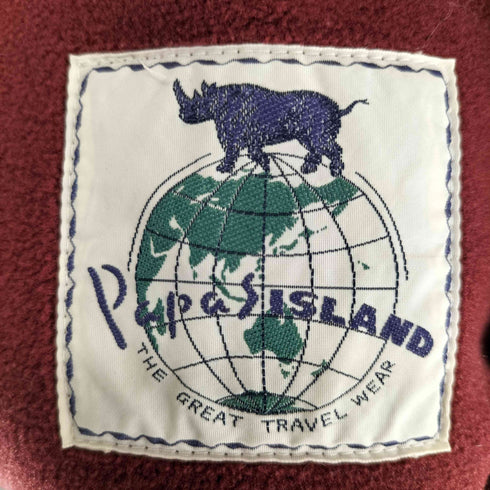 パパス papas ISLAND リップストップ 裏地フリース中綿ジャケット メンズ M