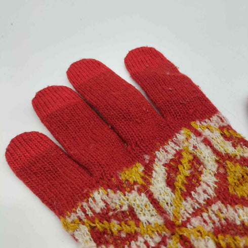 ヴィヴィアンウエストウッド Vivienne Westwood オーブ 刺繍 総柄 ニット グローブ 手袋 メンズ ONE SIZE