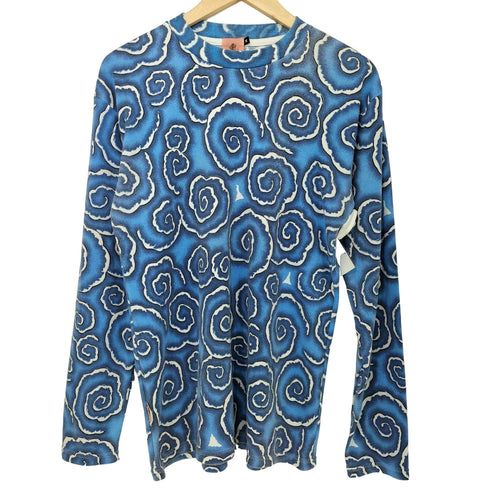 shanit 総柄 渦巻き 龍 長袖 Tシャツ メンズ JPN:M