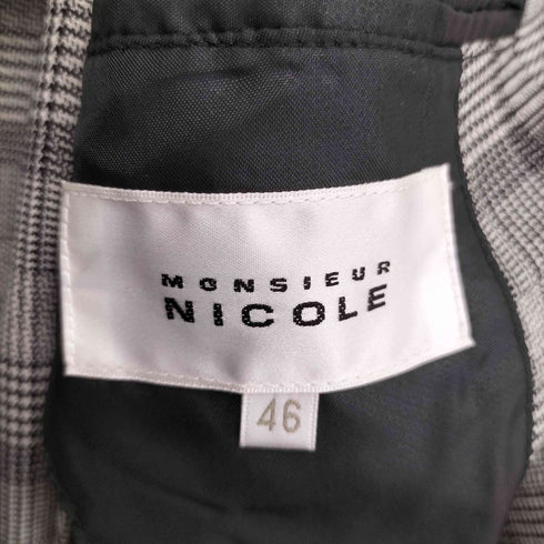 ムッシュ二コル MONSIEUR NICOLE チェック2Bテーラードジャケット メンズ JPN:46