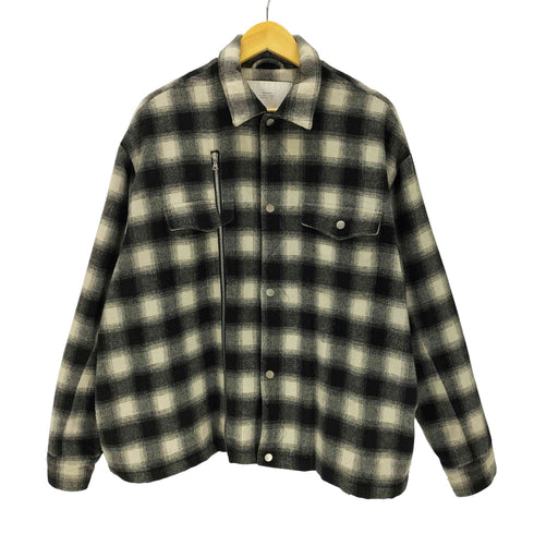 スタンプド STAMPD 18AW Asher Flannel Shirt Jacket ウール ポリ オンブレ チェック シャツ ジャケット 裏地キルティング メンズ JPN:M