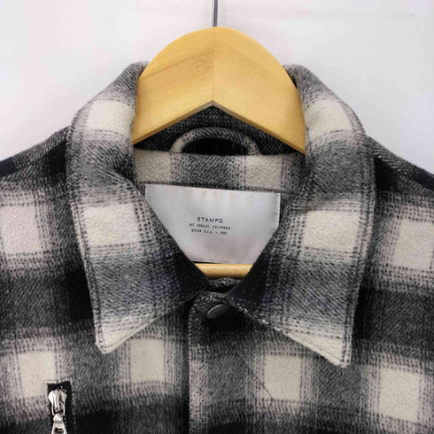 スタンプド STAMPD 18AW Asher Flannel Shirt Jacket ウール ポリ オンブレ チェック シャツ ジャケット 裏地キルティング メンズ JPN:M