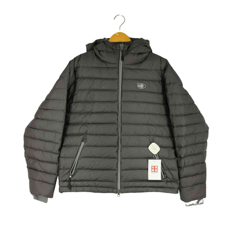 aeae NEW SYMBOL REVERSIBLE LIGHT DOWN ロゴプリント フーデッド ダウンジャケット レディース