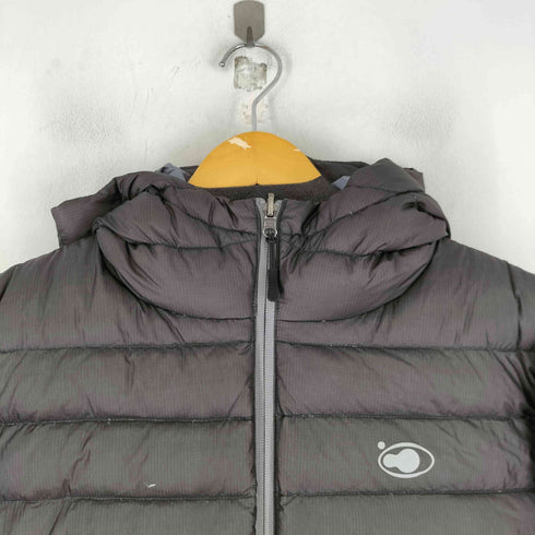 aeae NEW SYMBOL REVERSIBLE LIGHT DOWN ロゴプリント フーデッド ダウンジャケット レディース