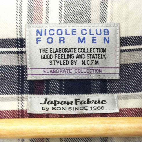 ニコルクラブフォーメン NICOLE CLUB FOR MEN チェック ウエスタンネルシャツ メンズ JPN:46