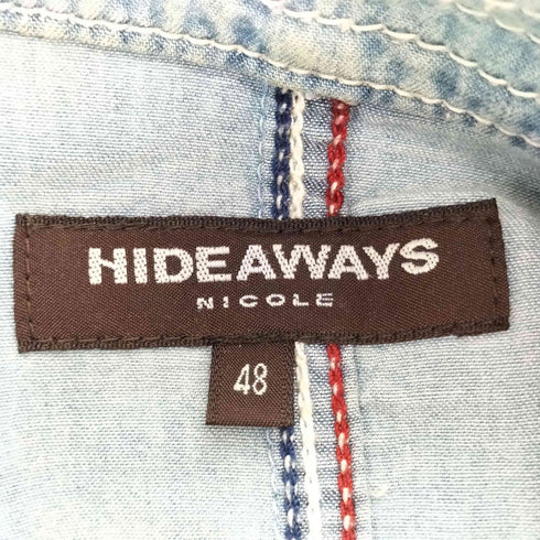 ハイダウェイニコル HIDEAWAYS NICOLE ワイヤー ウエスタン タンガリーシャツ メンズ JPN:48