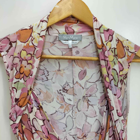 マックスマーラ MAX MARA 総柄 ドレープ ドレス ワンピース レディース EUR:40