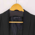 ザラ ZARA ブラック ギャザー ロールアップ スリーブジャケット レディース import:M