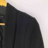 ザラ ZARA ブラック ギャザー ロールアップ スリーブジャケット レディース import:M