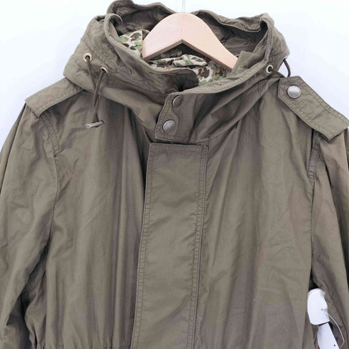 バーバリーブラックレーベル BURBERRY BLACK LABEL リネン混 モッズコート メンズ JPN:M