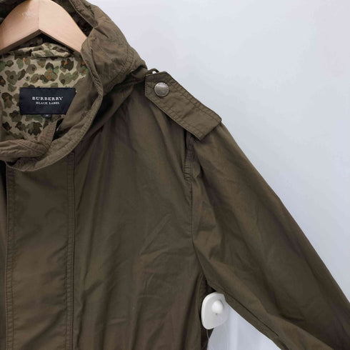 バーバリーブラックレーベル BURBERRY BLACK LABEL リネン混 モッズコート メンズ JPN:M