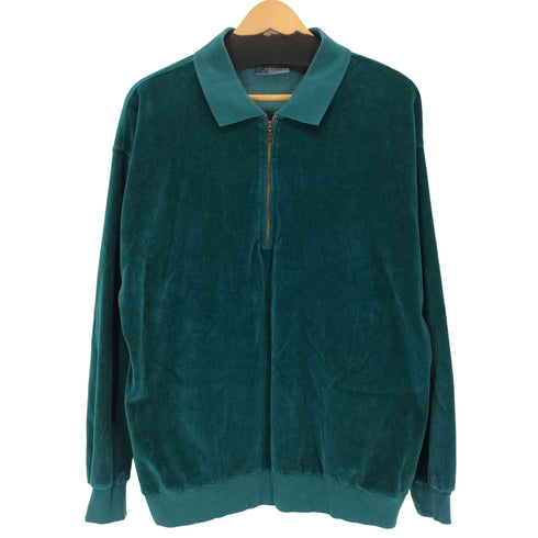 LE FROG 90s ベロアハーフジッププルオーバー メンズ L