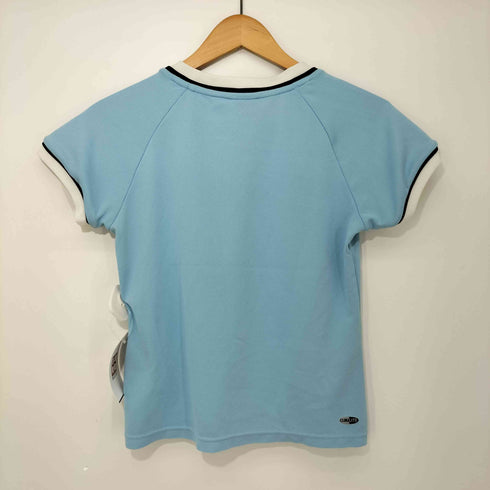 アディダス adidas 00s Y2K CLIMALITE Vネック リンガー メッシュ S/S Tシャツ レディース JPN:M