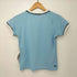 アディダス adidas 00s Y2K CLIMALITE Vネック リンガー メッシュ S/S Tシャツ レディース JPN:M