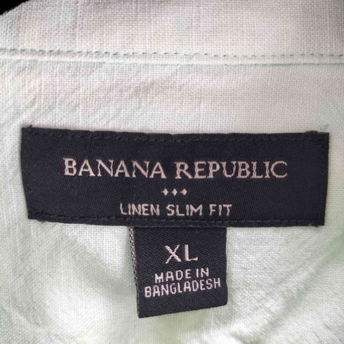 バナナリパブリック BANANA REPUBLIC LINEN SLIM FIT リネンS/Sシャツ メンズ XL