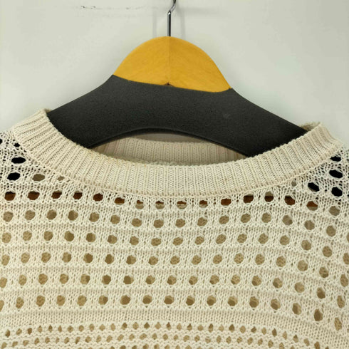 ソフィット Soffitto メッシュ 編み込み クロップド ニット レディース